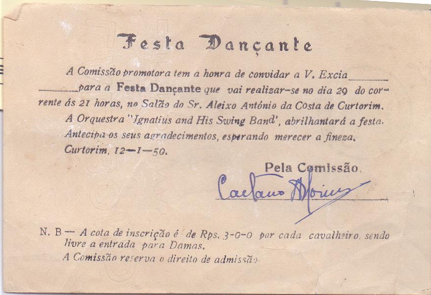 1560 v.jpg -     Lote:    1560 (verso)            Índia       Descrição:         Carimbos circulares. Impresso circulado em Loutulim com carimbo batido a preto "CORREIOS E TELEGRAFOS / ESTADO DA ÍNDIA / LOUTOLIM".        DOC       Valor Base:     &euro; 8,00     Valor Venda:     Retirado     